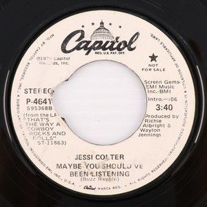 Jessi Colter – Maybe You Should've Been Listening Promo 45 rpm 7" Single Record